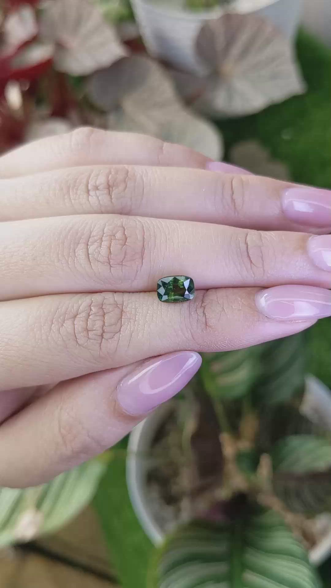 1.77 Ct. Bluish Green Sapphire from Ceylon (Sri Lanka) Size Video