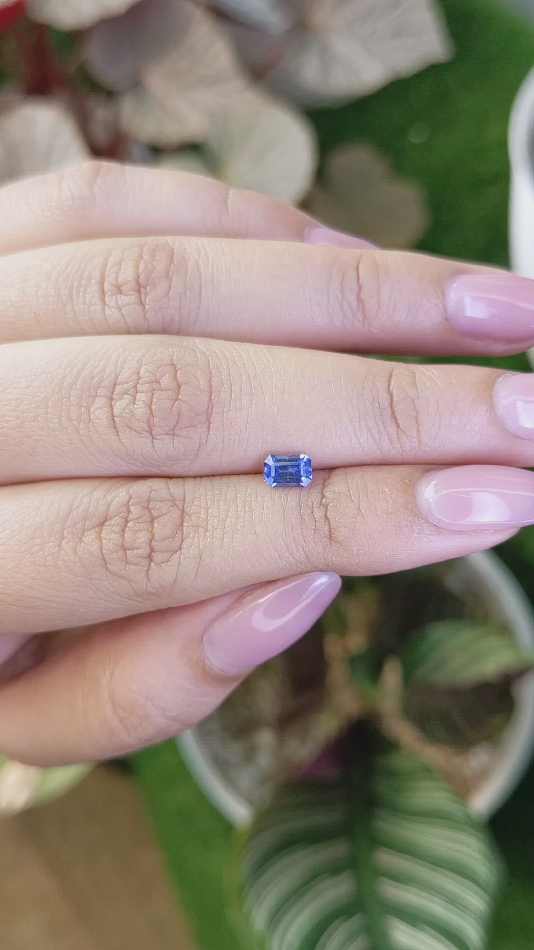 0.58 Ct. Blue Sapphire from Ceylon (Sri Lanka) Size Video