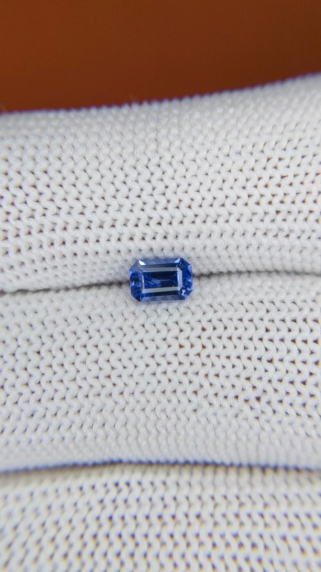 0.58 Ct. Blue Sapphire from Ceylon (Sri Lanka) Size Video