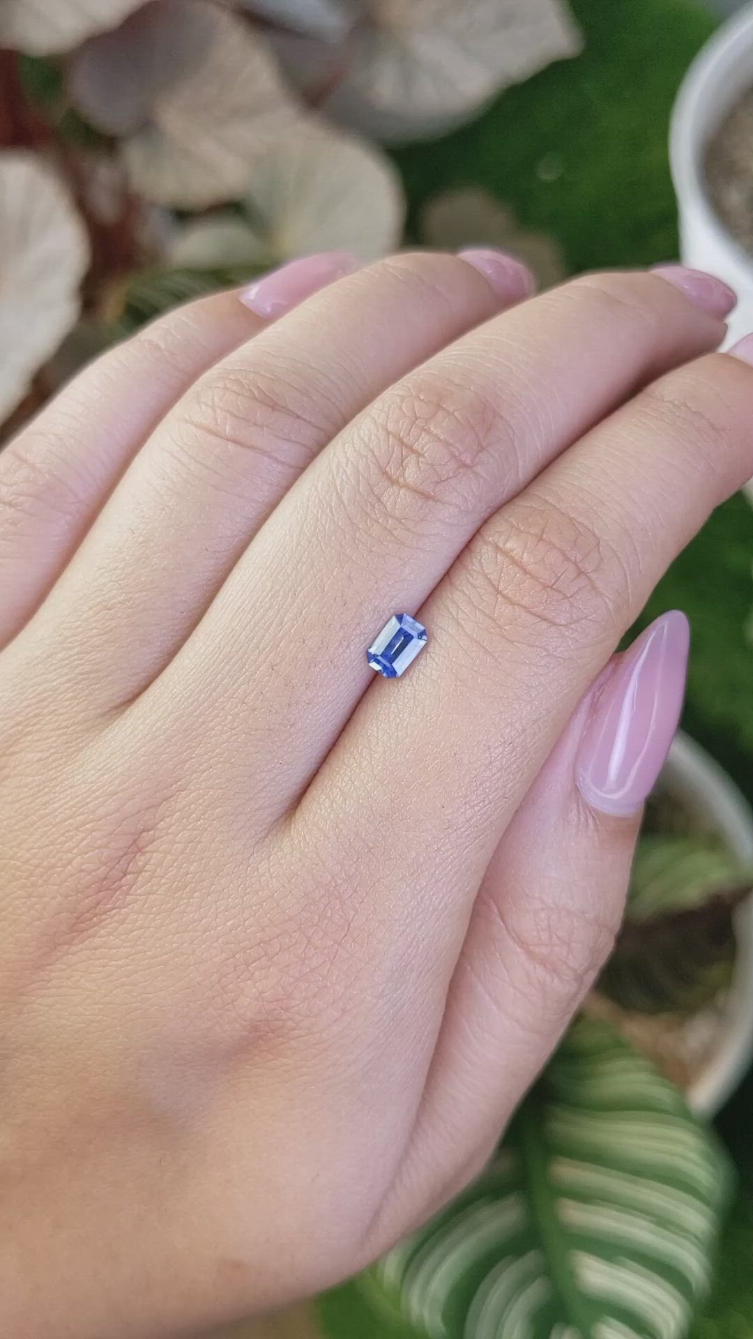 0.58 Ct. Blue Sapphire from Ceylon (Sri Lanka) Size Video