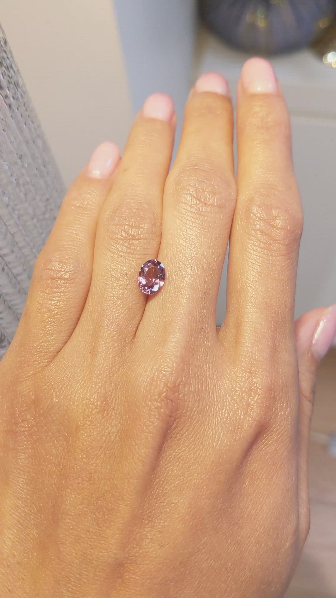 1.38 Ct. Pinkish Brown Sapphire from Ceylon (Sri Lanka) Size Video