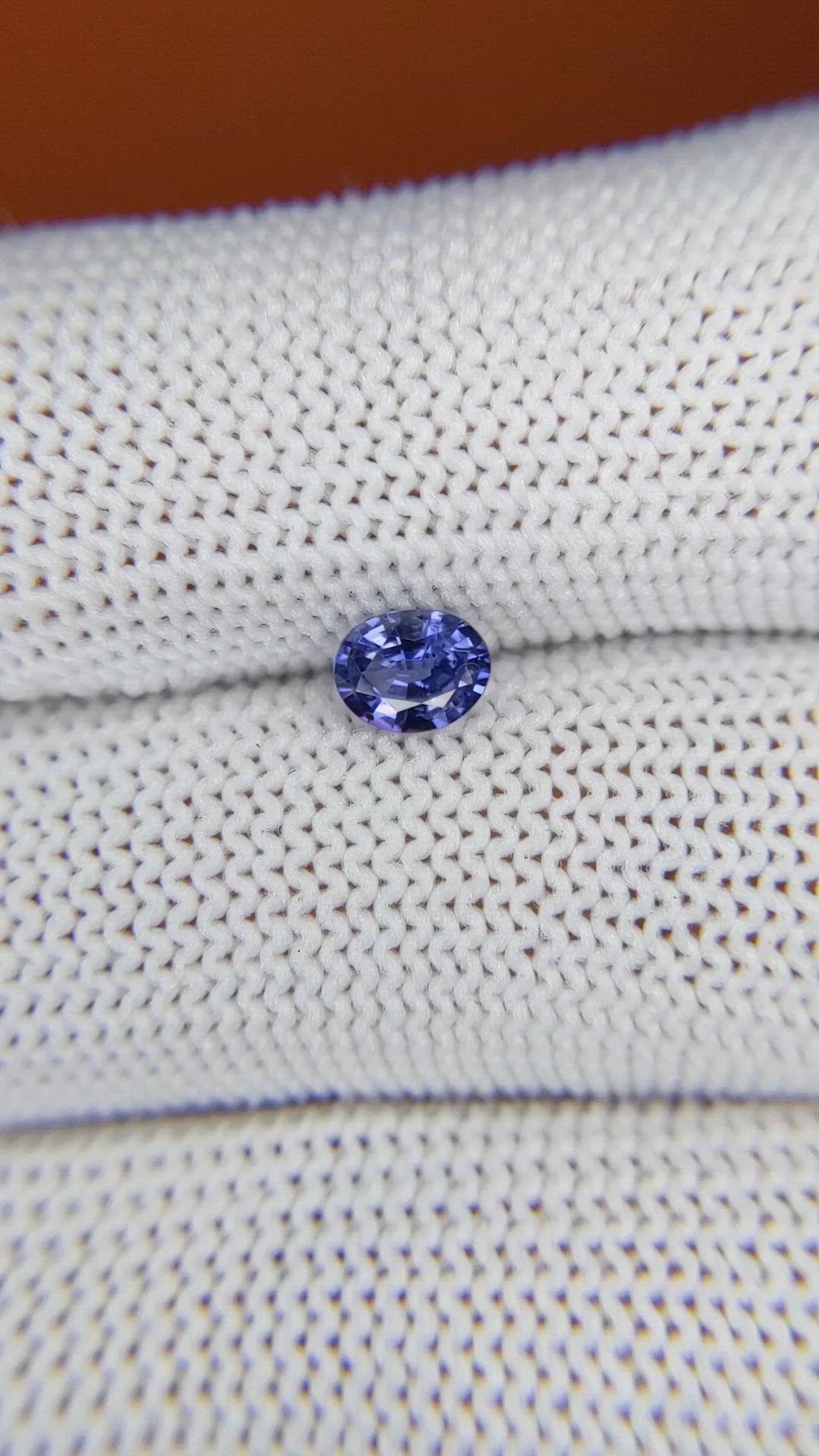 0.51 Ct. Violet Sapphire from Ceylon (Sri Lanka) Size Video