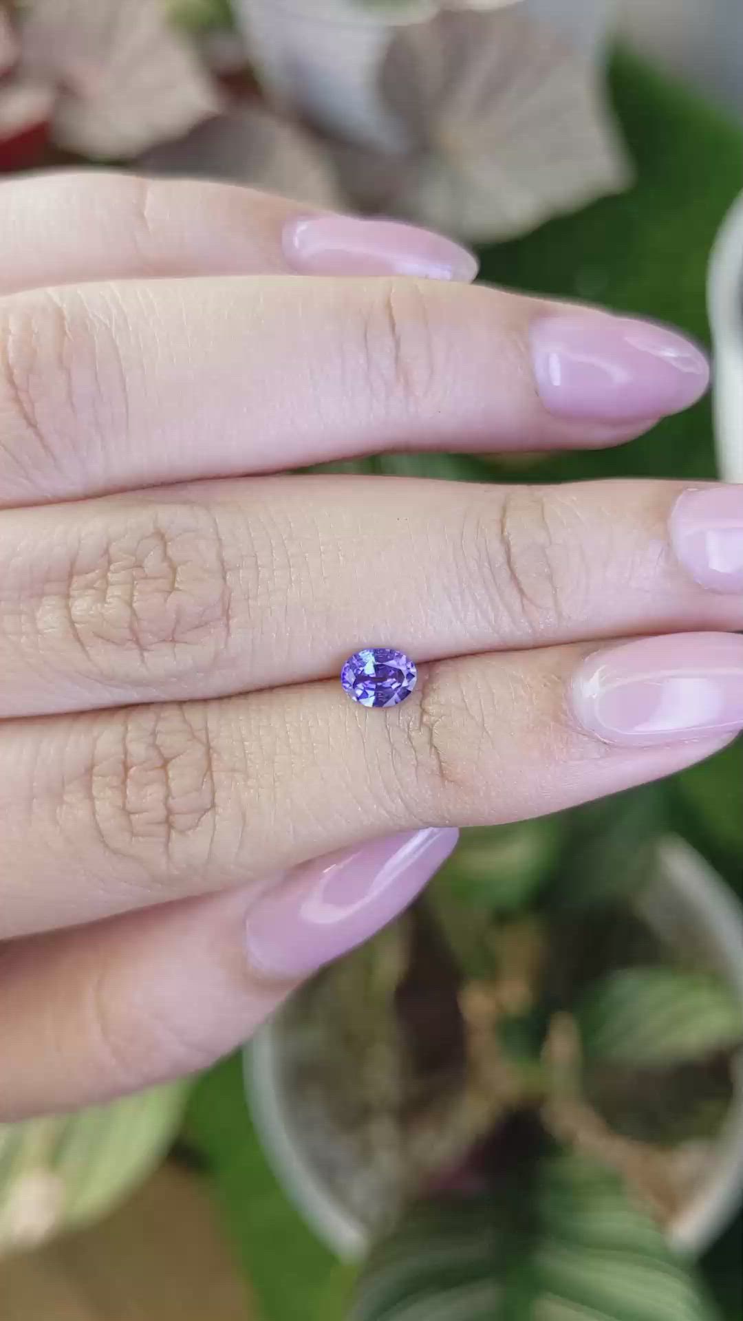 0.51 Ct. Violet Sapphire from Ceylon (Sri Lanka) Size Video
