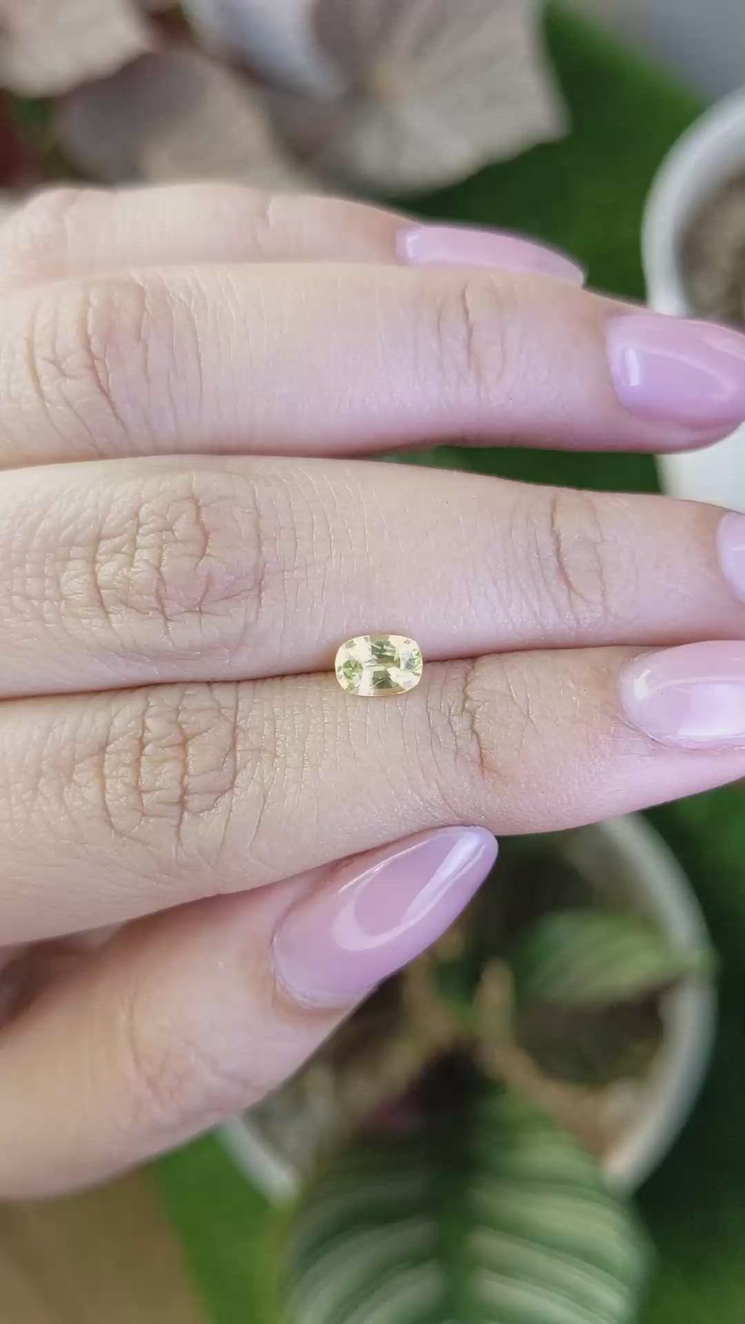 0.61 Ct. Yellow Sapphire from Ceylon (Sri Lanka) Size Video