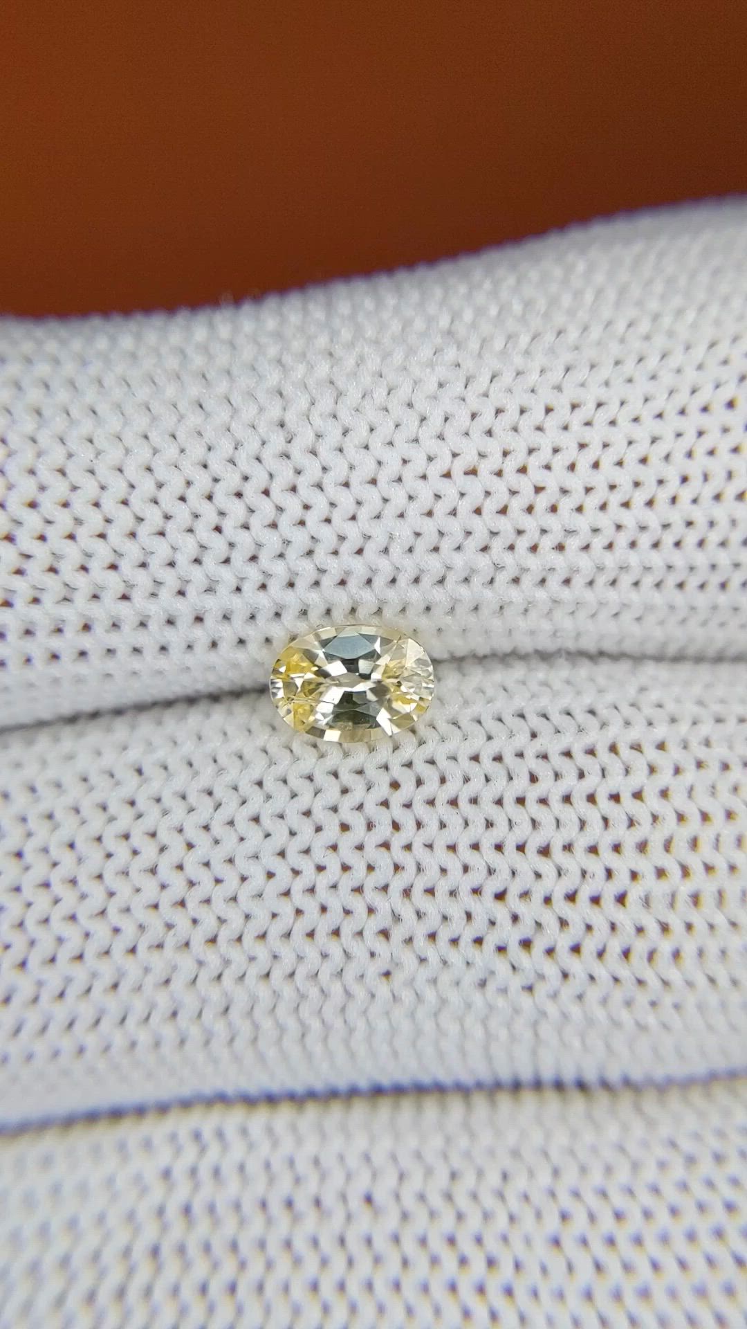 0.74 Ct. Yellow Sapphire from Ceylon (Sri Lanka) Size Video