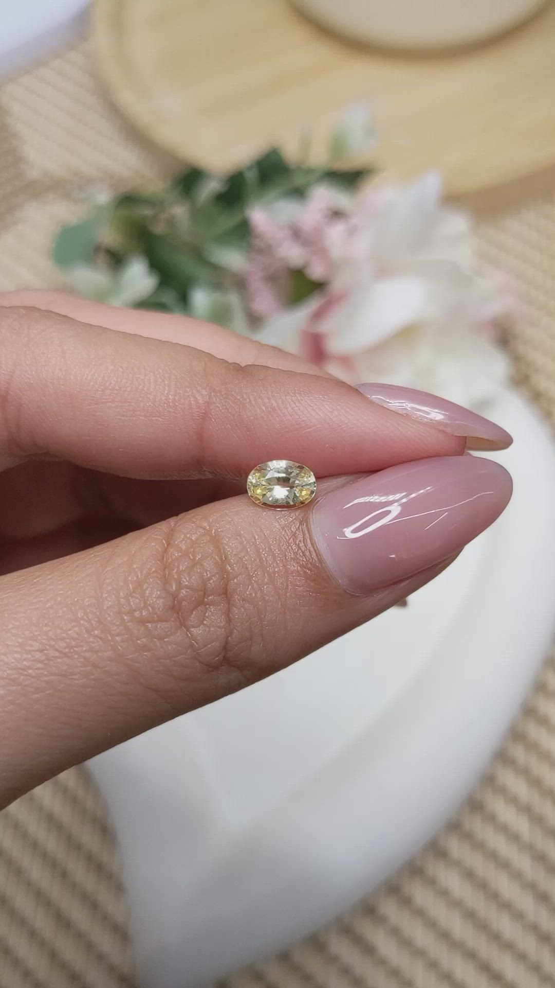 0.74 Ct. Yellow Sapphire from Ceylon (Sri Lanka) Size Video