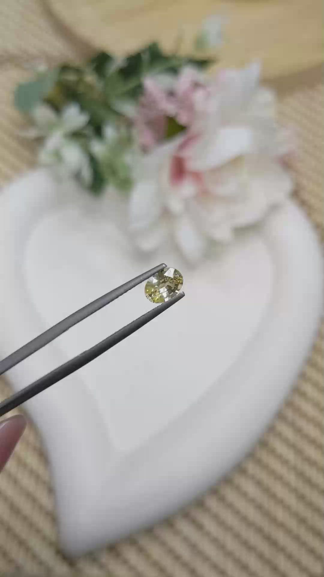 0.74 Ct. Yellow Sapphire from Ceylon (Sri Lanka) Size Video