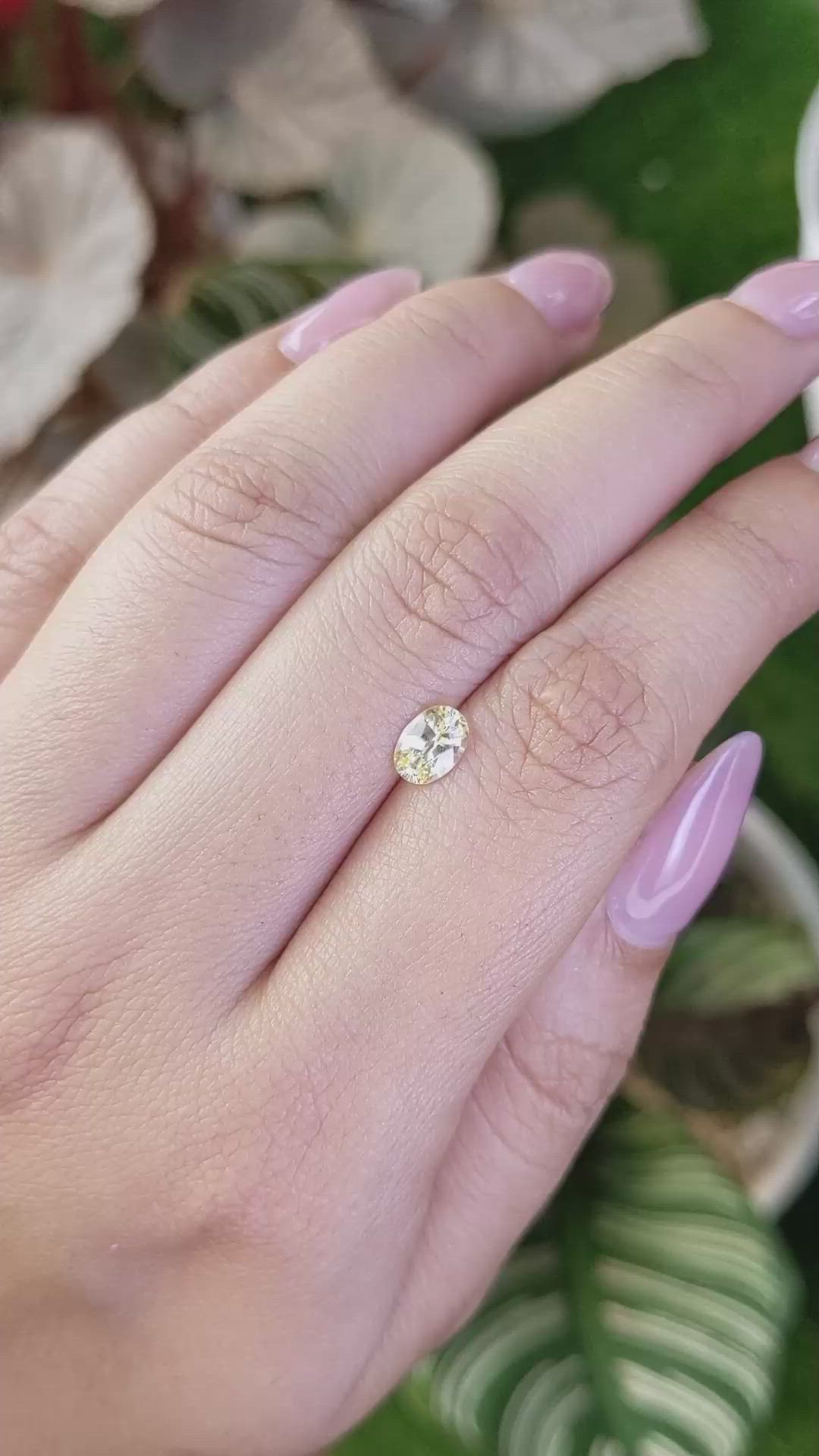 0.74 Ct. Yellow Sapphire from Ceylon (Sri Lanka) Size Video