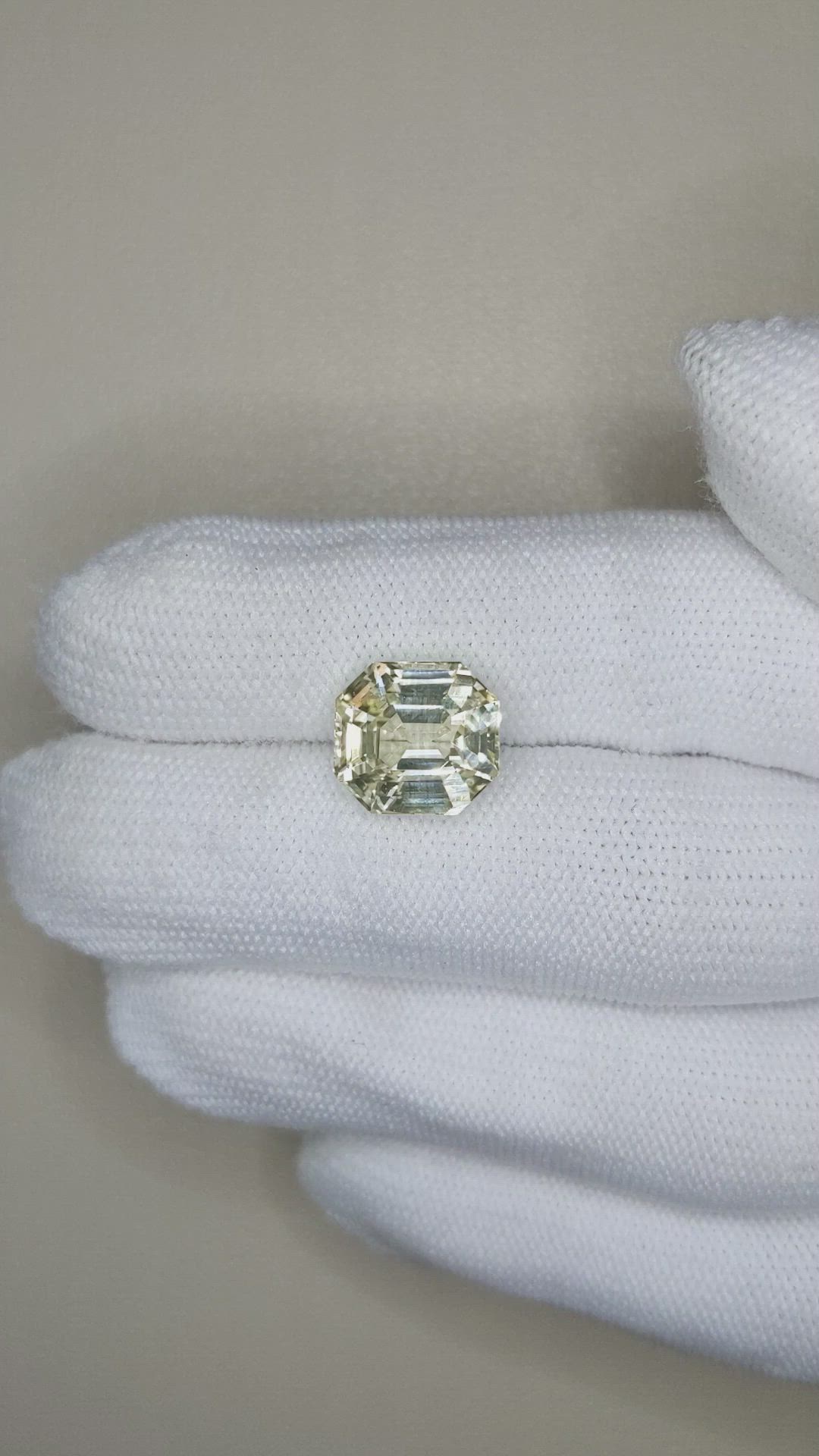 8.25 Ct. Yellow Sapphire from Ceylon (Sri Lanka) Size Video