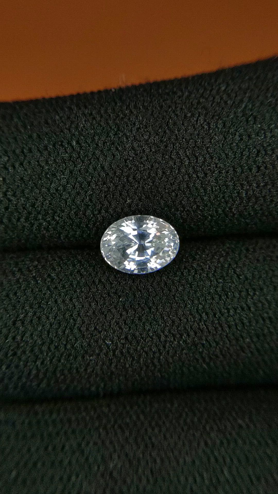 2.03 Ct. White Sapphire from Ceylon (Sri Lanka) Size Video