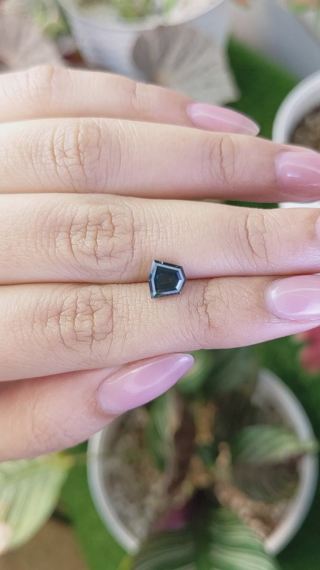 1.56 Ct. Bluish Green Sapphire from Ceylon (Sri Lanka) Size Video
