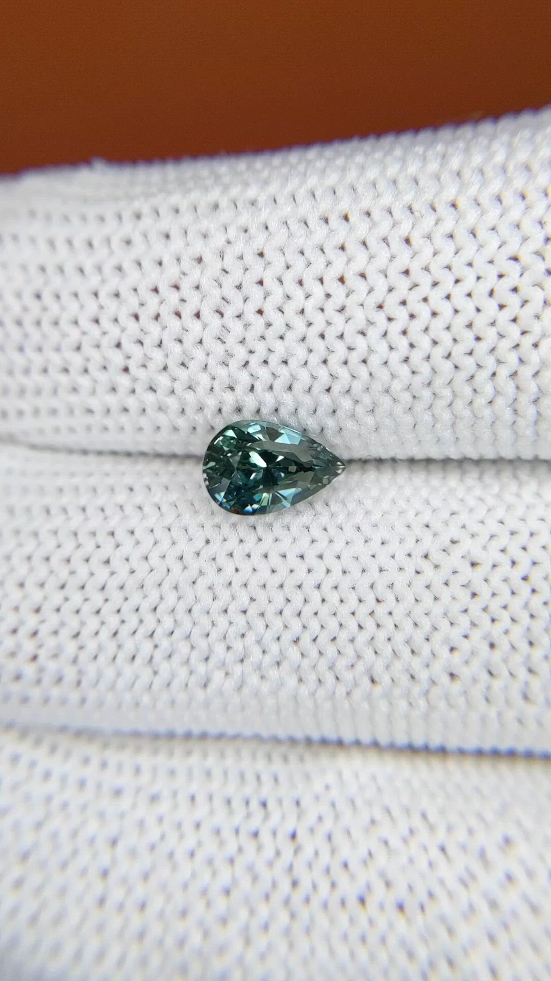 1.19 Ct. Bluish Green Sapphire from Ceylon (Sri Lanka) Size Video