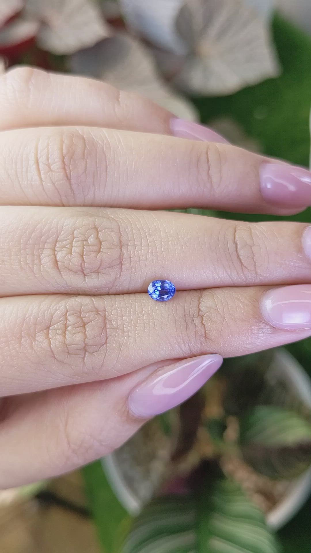 0.48 Ct. Blue Sapphire from Ceylon (Sri Lanka) Size Video