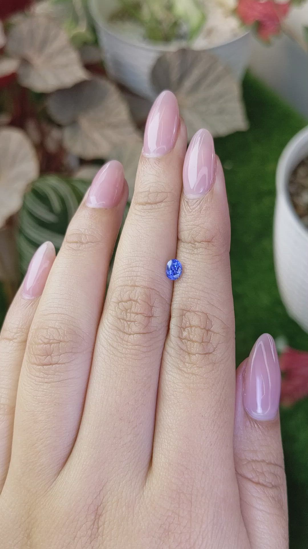 0.48 Ct. Blue Sapphire from Ceylon (Sri Lanka) Size Video