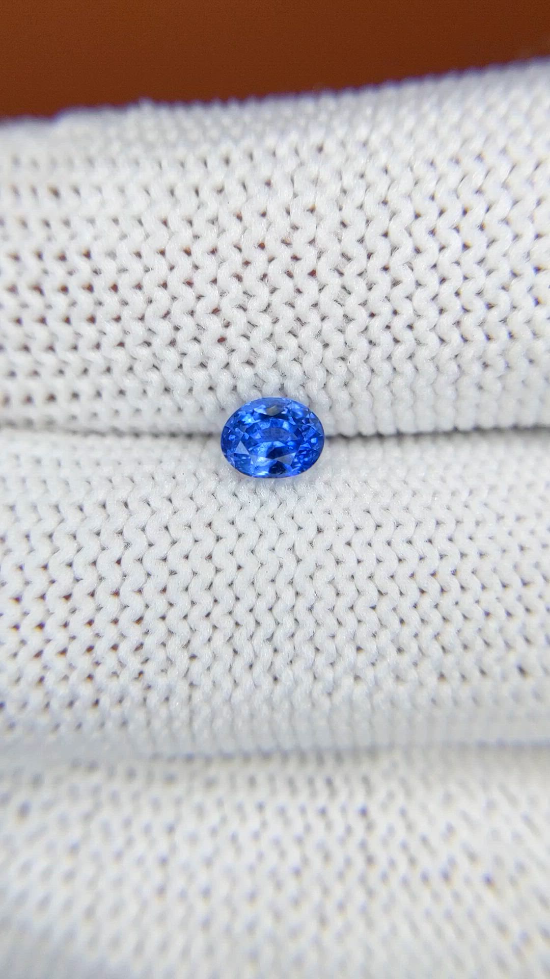 0.48 Ct. Blue Sapphire from Ceylon (Sri Lanka) Size Video
