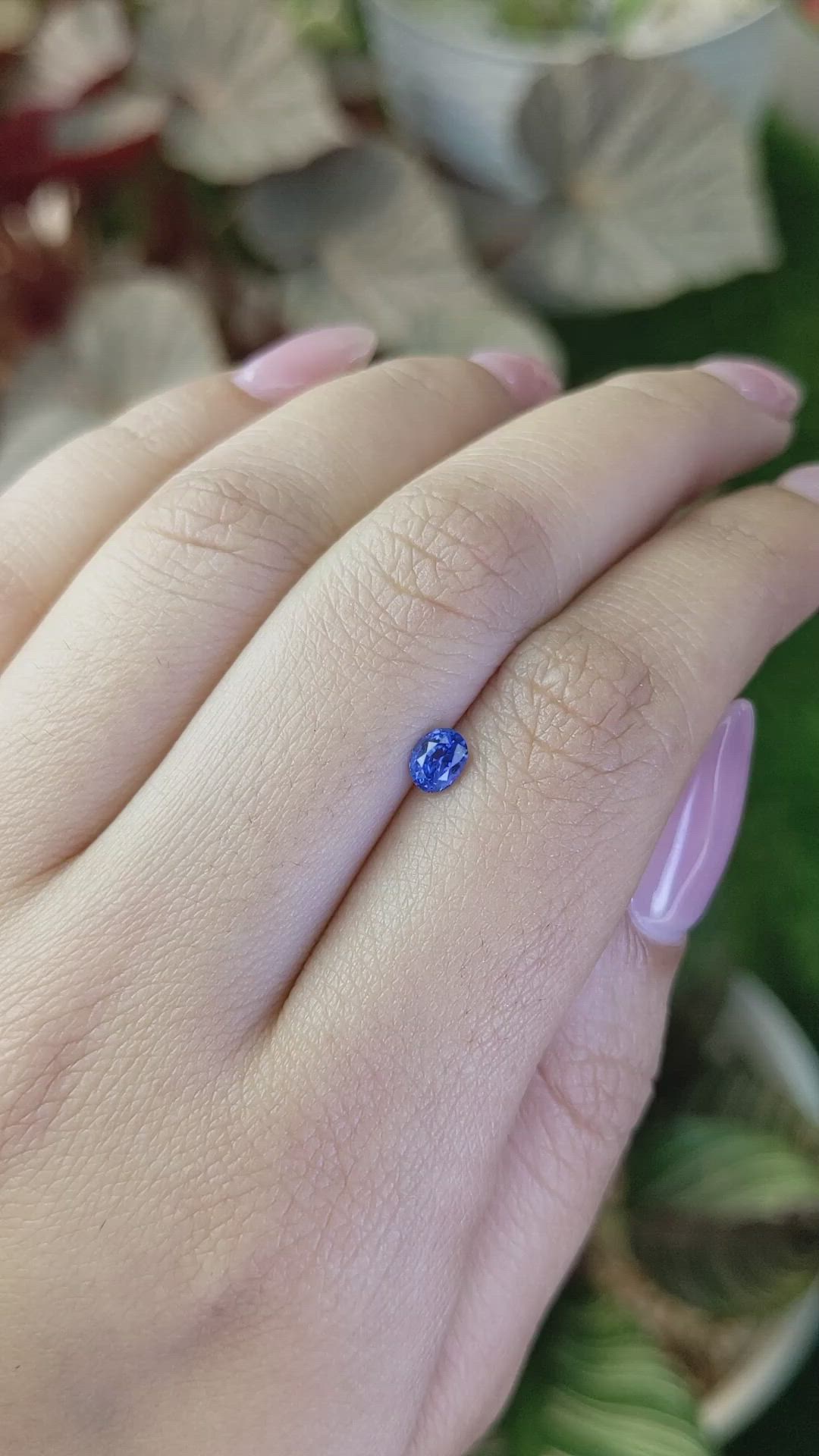 0.48 Ct. Blue Sapphire from Ceylon (Sri Lanka) Size Video