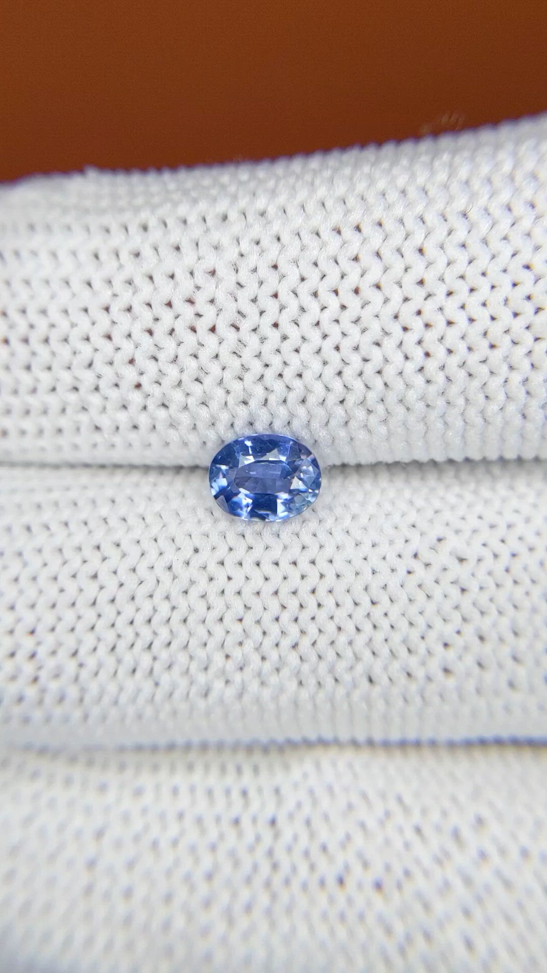 0.73 Ct. Blue Sapphire from Ceylon (Sri Lanka) Size Video