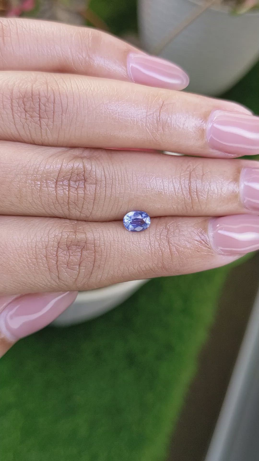 0.73 Ct. Blue Sapphire from Ceylon (Sri Lanka) Size Video