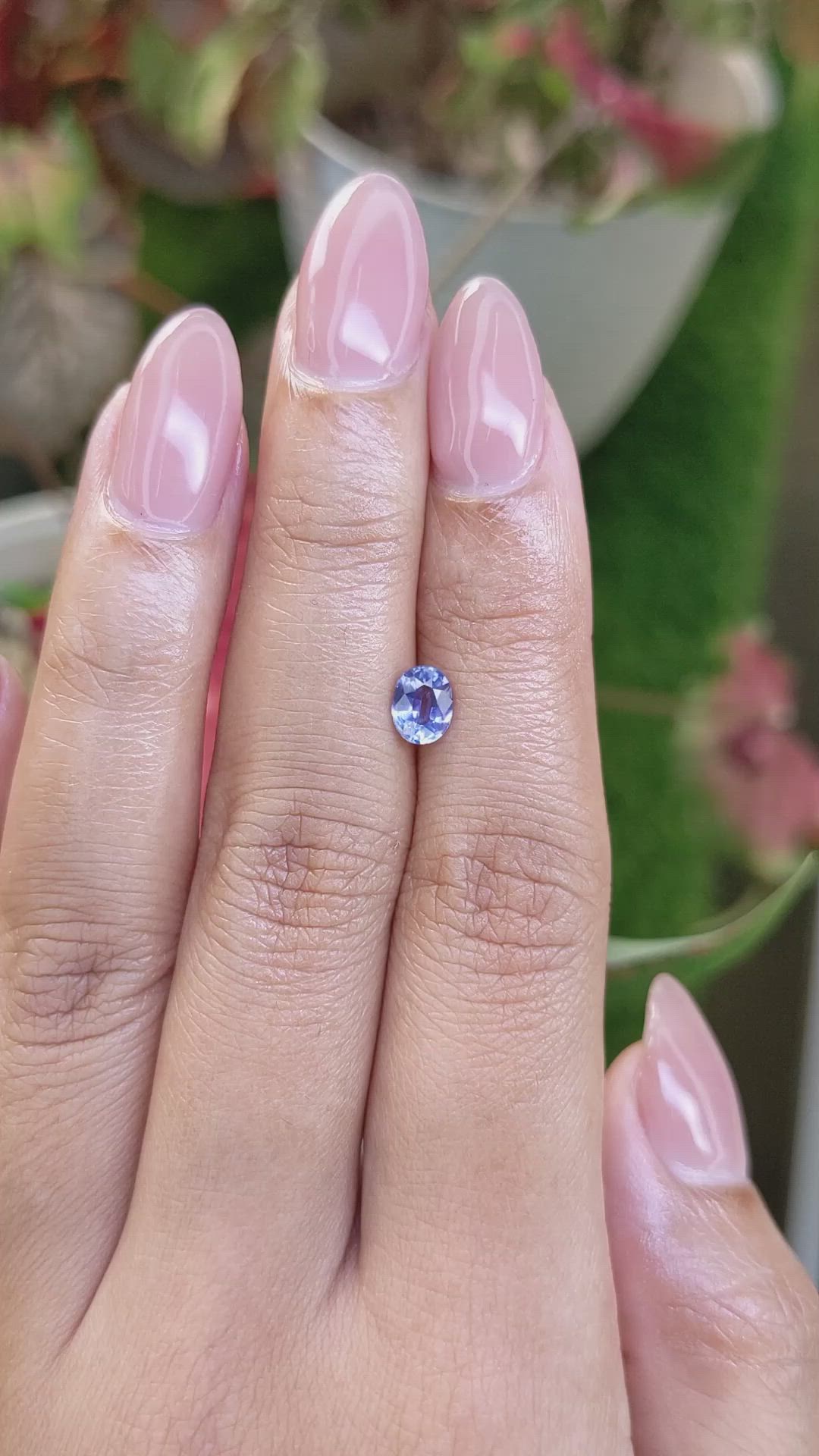 0.73 Ct. Blue Sapphire from Ceylon (Sri Lanka) Size Video