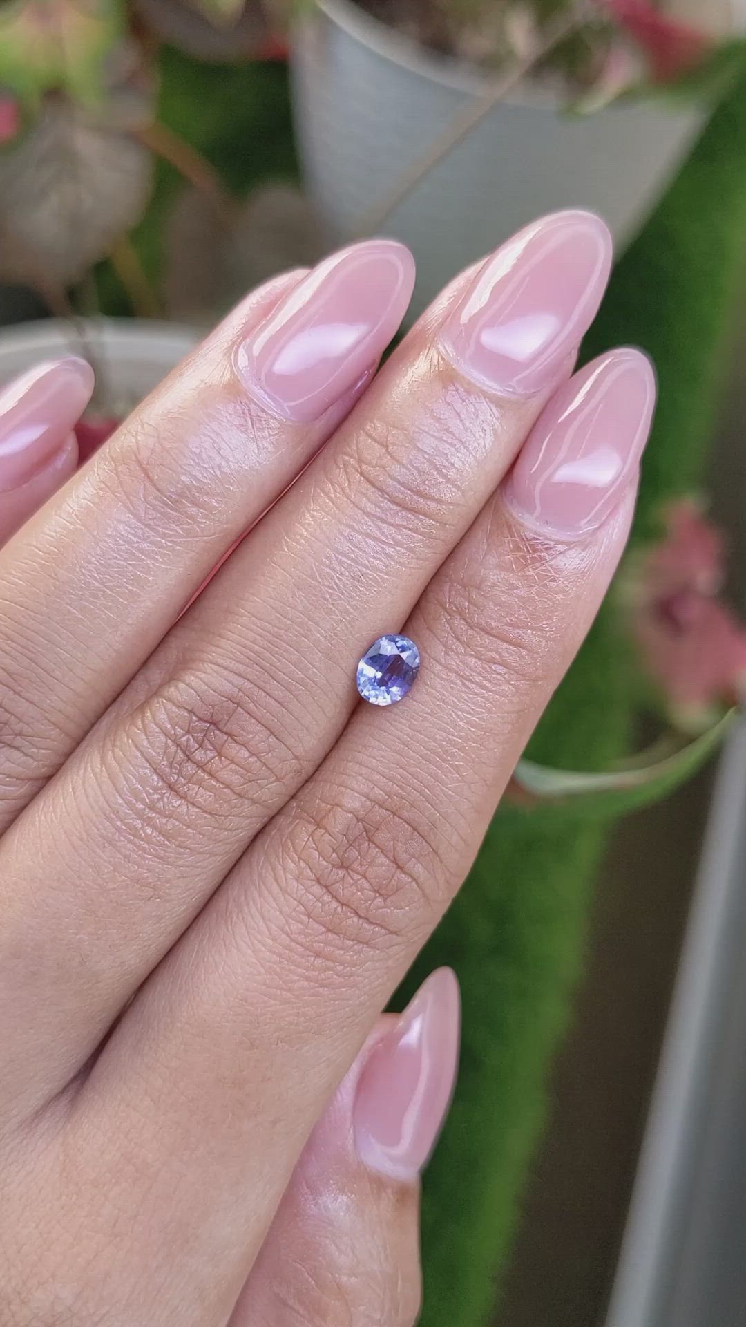 0.73 Ct. Blue Sapphire from Ceylon (Sri Lanka) Size Video