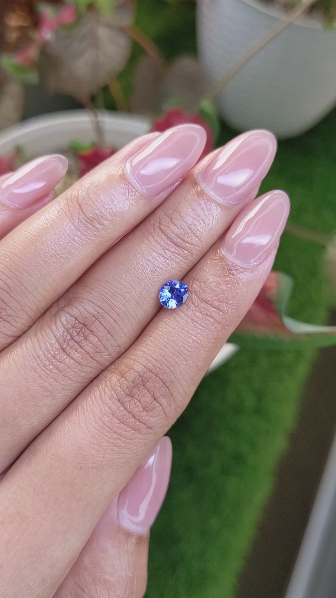 0.77 Ct. Blue Sapphire from Ceylon (Sri Lanka) Size Video
