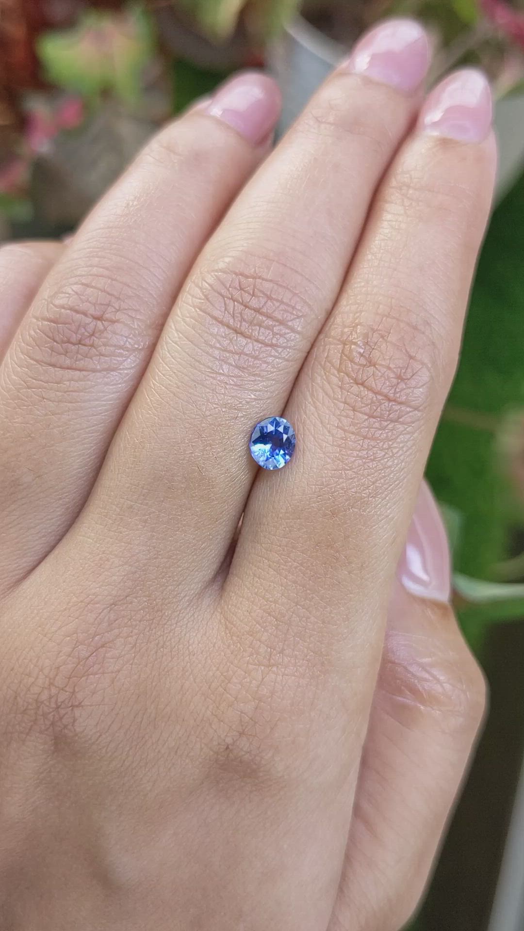 0.77 Ct. Blue Sapphire from Ceylon (Sri Lanka) Size Video