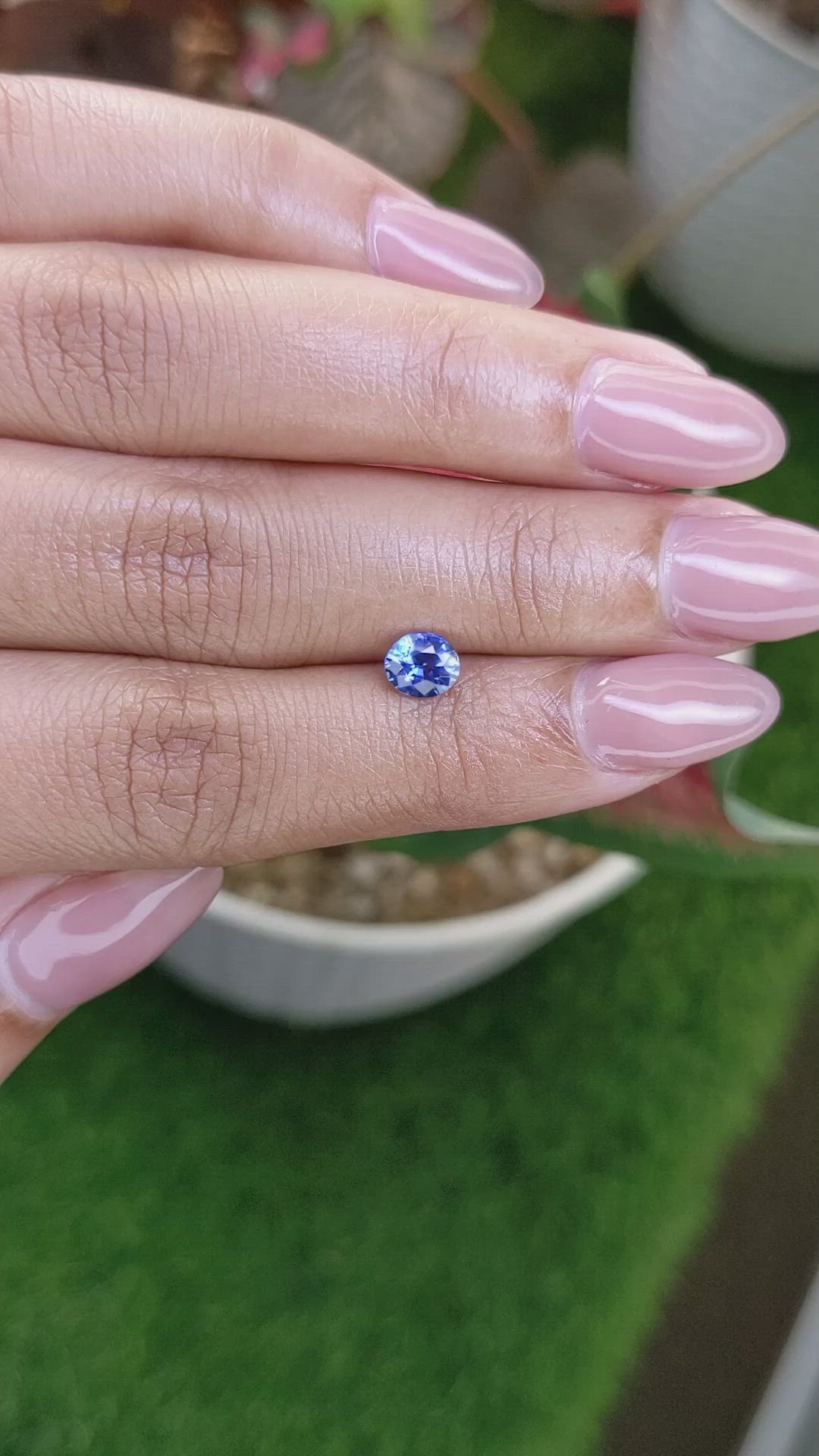 0.77 Ct. Blue Sapphire from Ceylon (Sri Lanka) Size Video