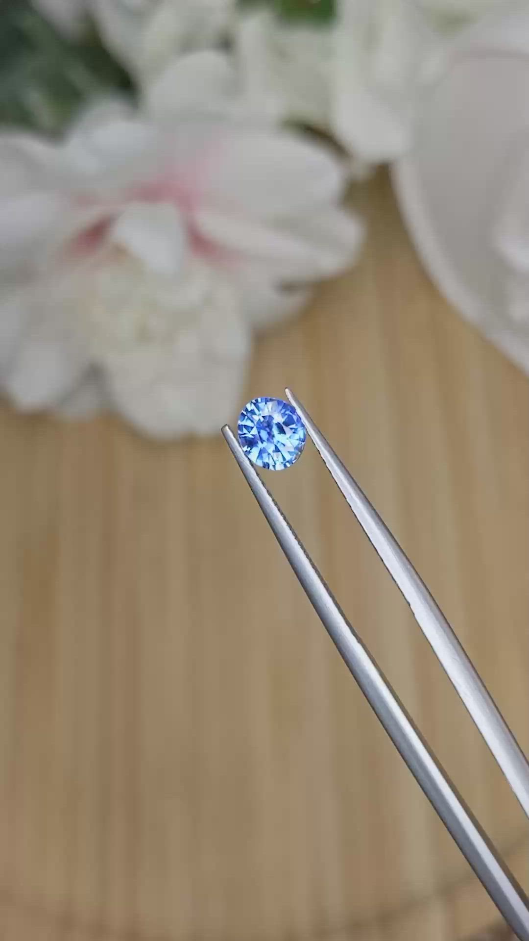 0.77 Ct. Blue Sapphire from Ceylon (Sri Lanka) Size Video
