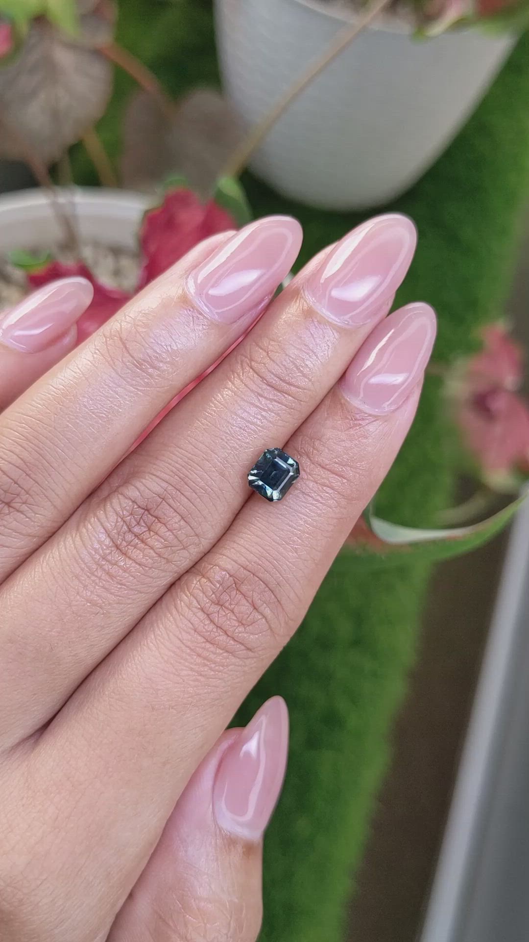 1.71 Ct. Bluish Green Sapphire from Ceylon (Sri Lanka) Size Video
