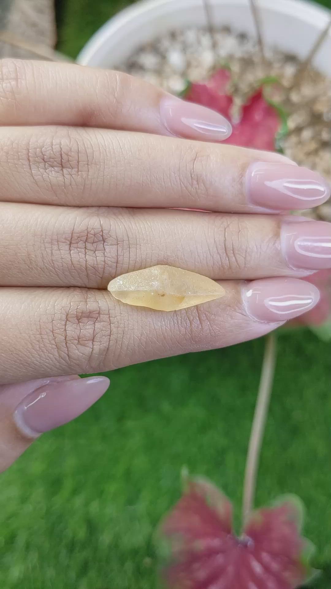 9.75 Ct. Yellow Sapphire from Ceylon (Sri Lanka) Size Video