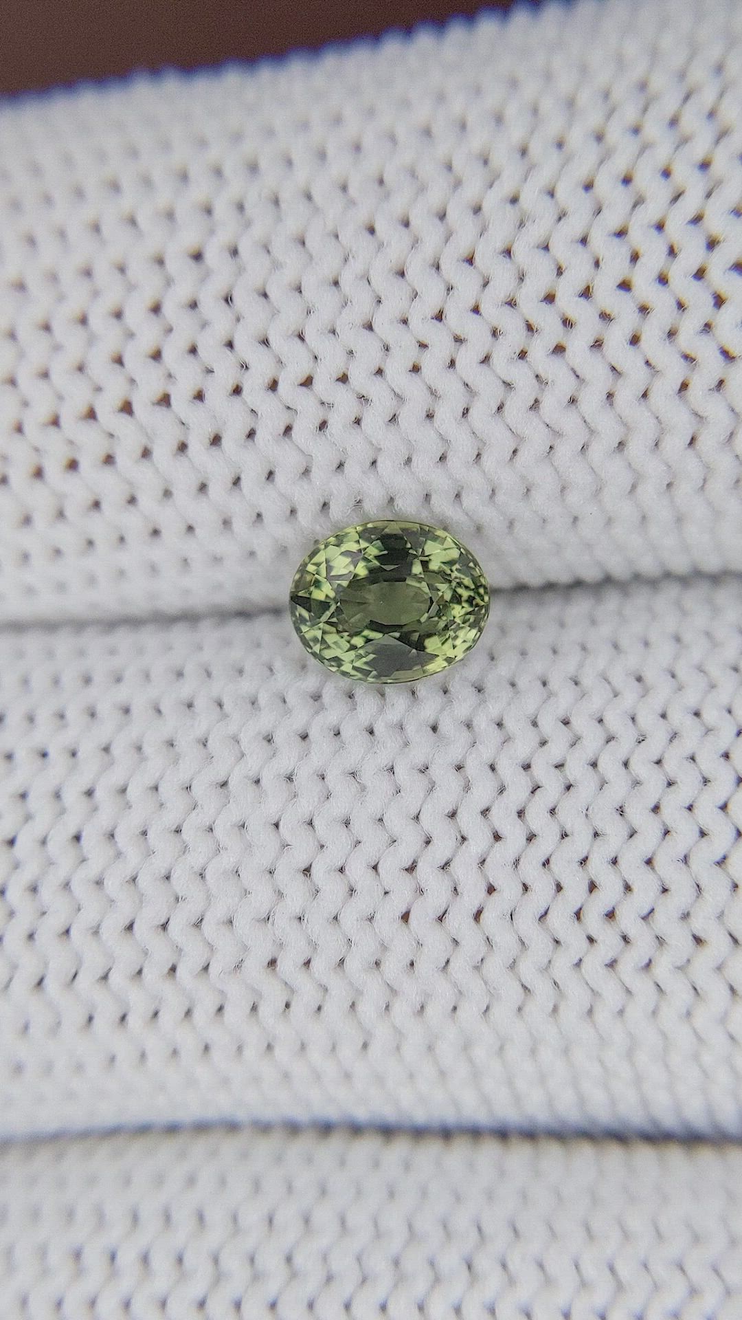 0.95 Ct. Yellowish Green Sapphire from Tanzania Size Video
