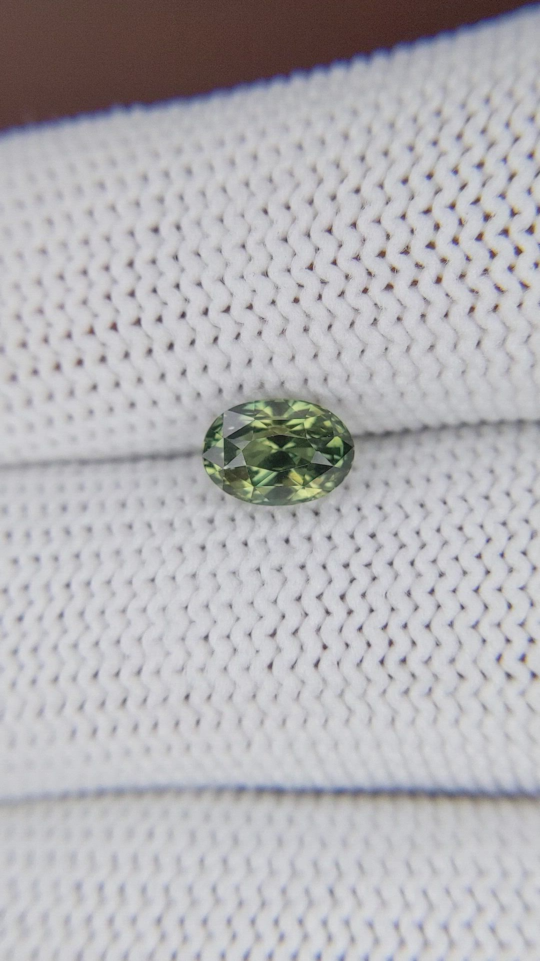 1.32 Ct. Yellowish Green Sapphire from Tanzania Size Video