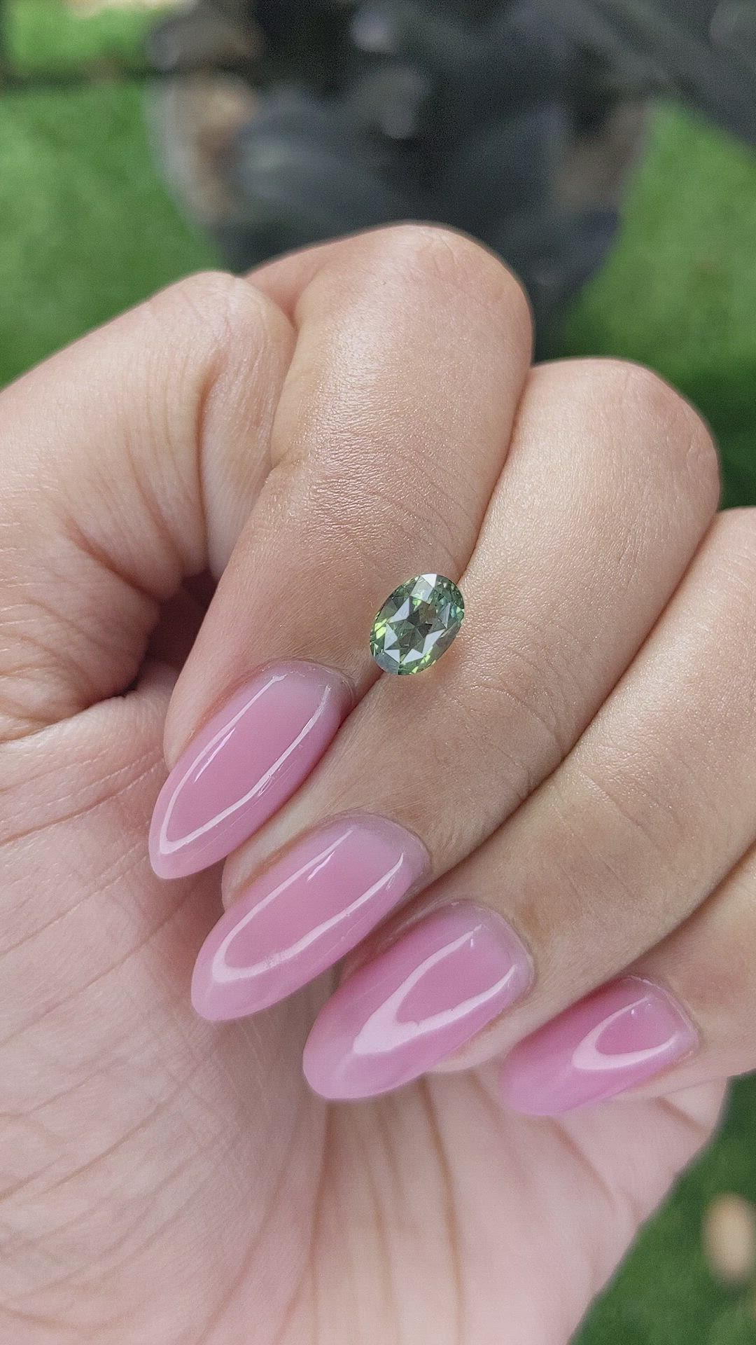 1.32 Ct. Yellowish Green Sapphire from Tanzania Size Video