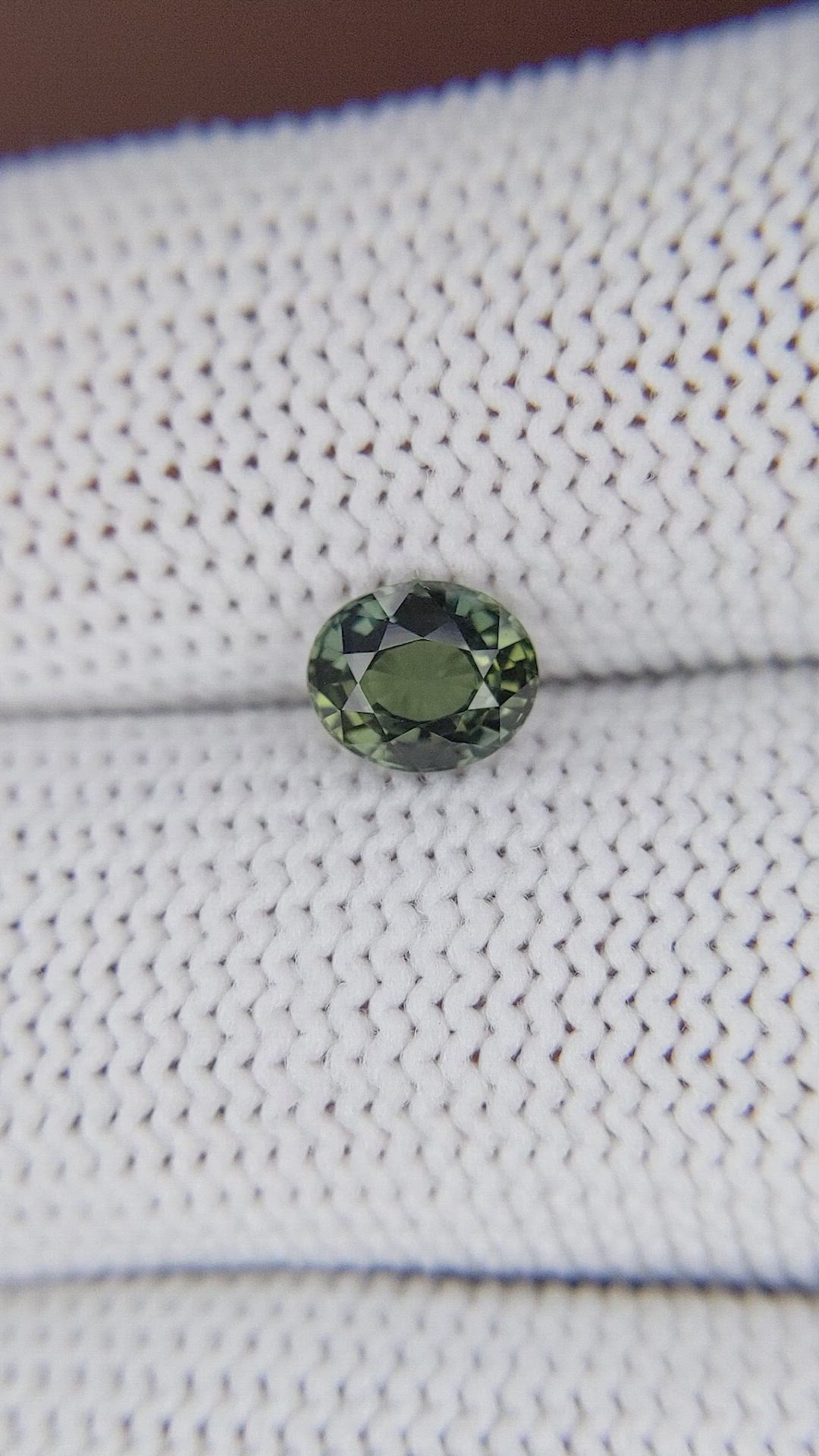 1.03 Ct. Yellowish Green Sapphire from Tanzania Size Video
