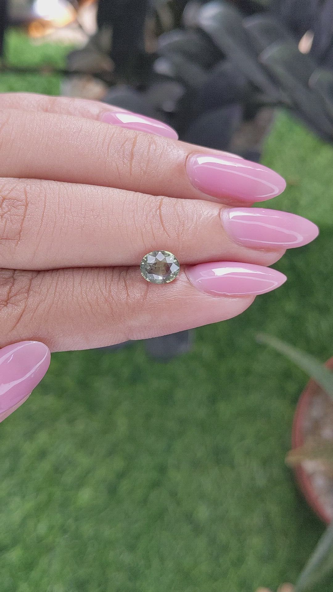 1.04 Ct. Yellowish Green Sapphire from Tanzania Size Video