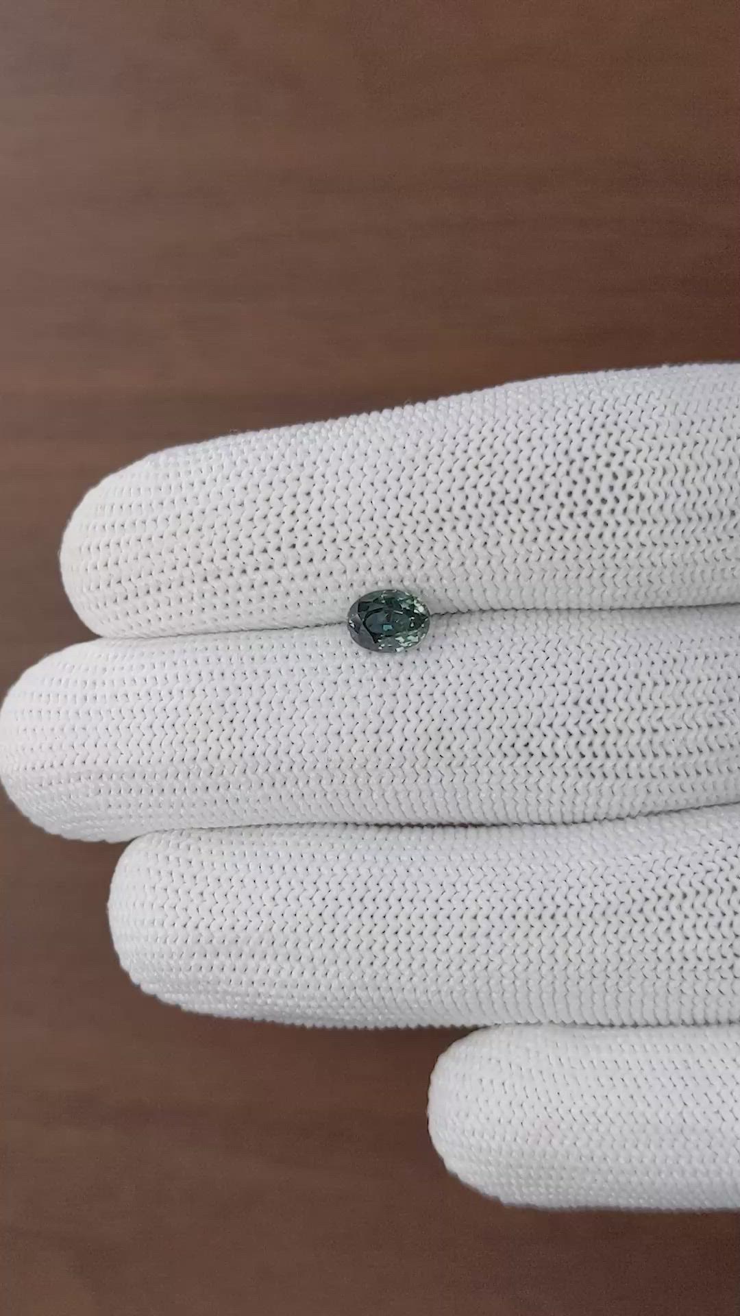 1.21 Ct. Bluish Green Sapphire from Tanzania Size Video