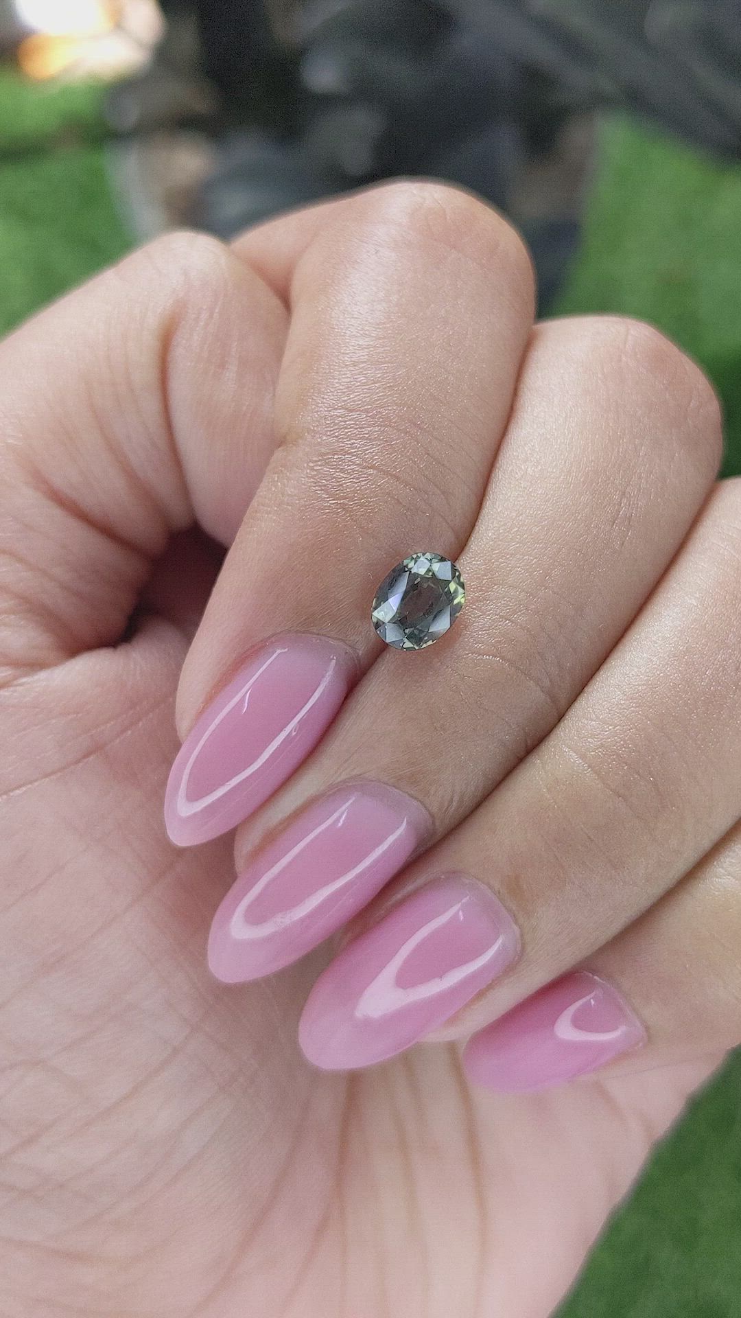 1.05 Ct. Yellowish Green Sapphire from Tanzania Size Video