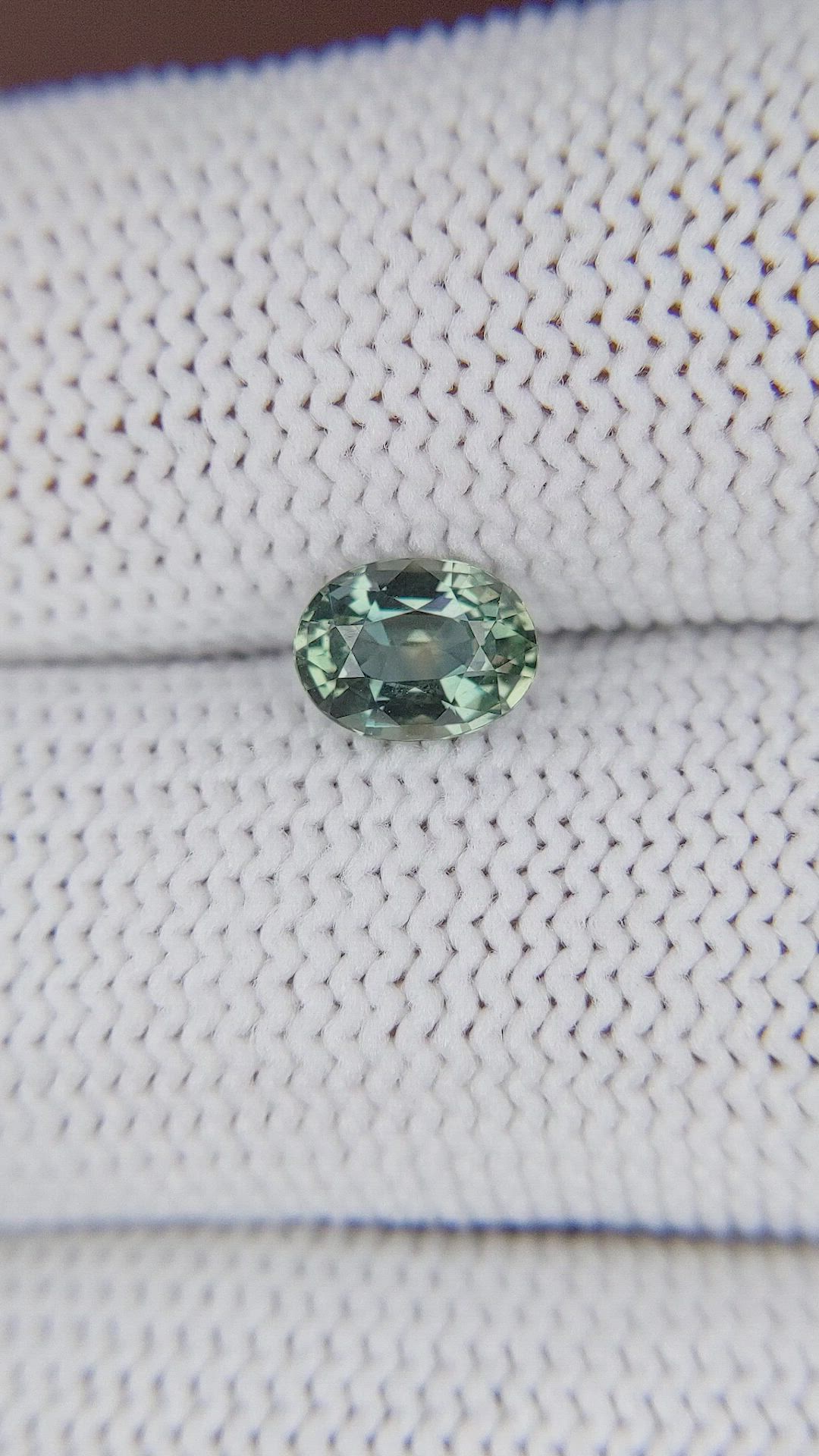 1.04 Ct. Bluish Green Sapphire from Tanzania Size Video