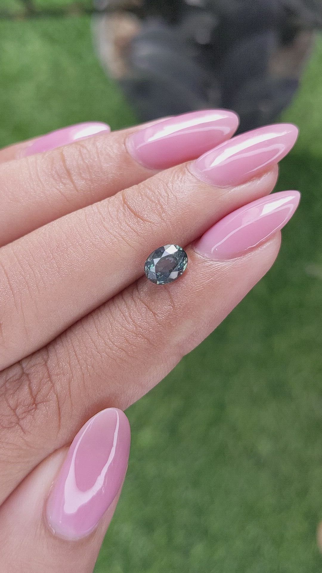 1.03 Ct. Bluish Green Sapphire from Tanzania Size Video