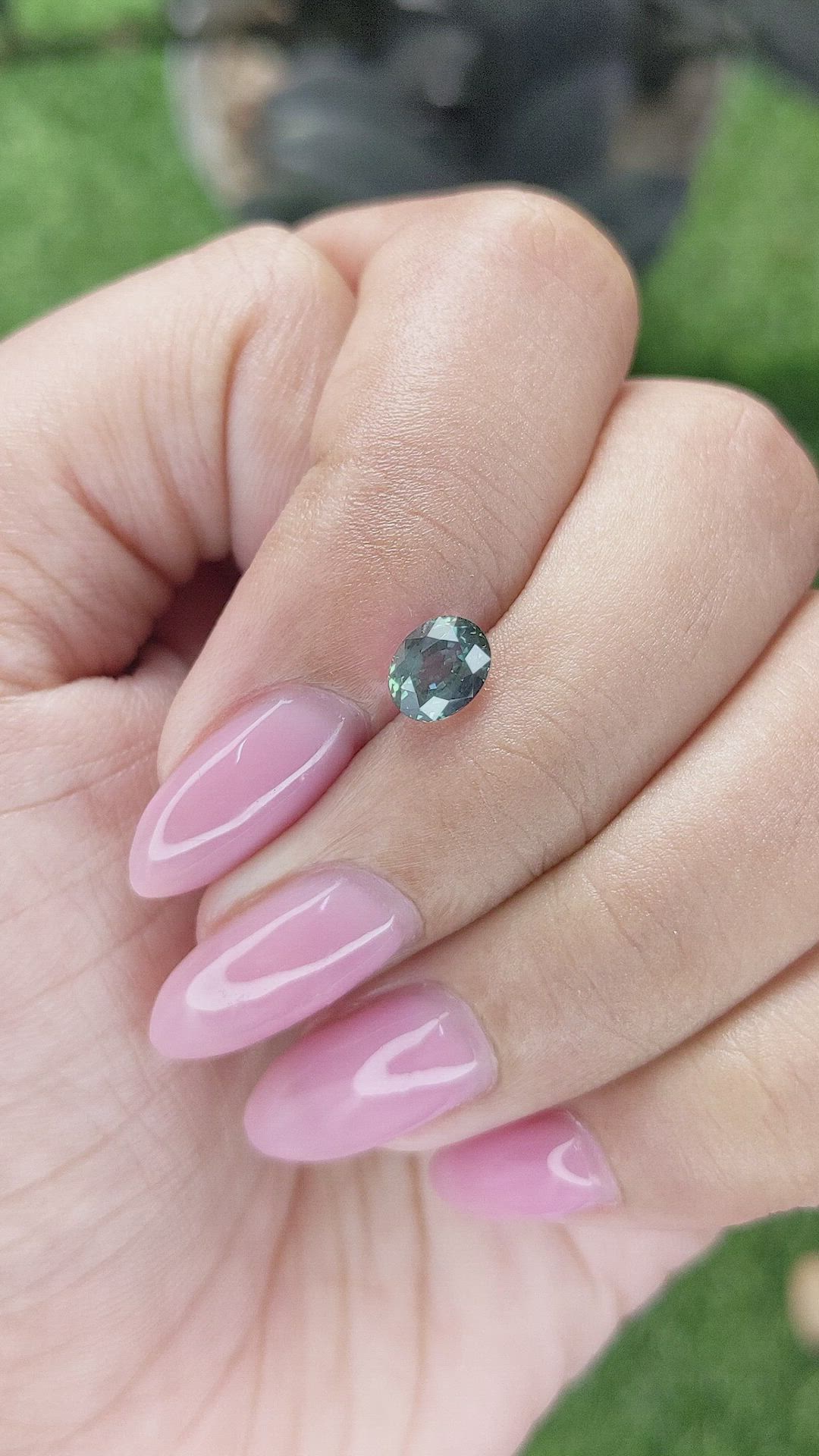 1.03 Ct. Bluish Green Sapphire from Tanzania Size Video