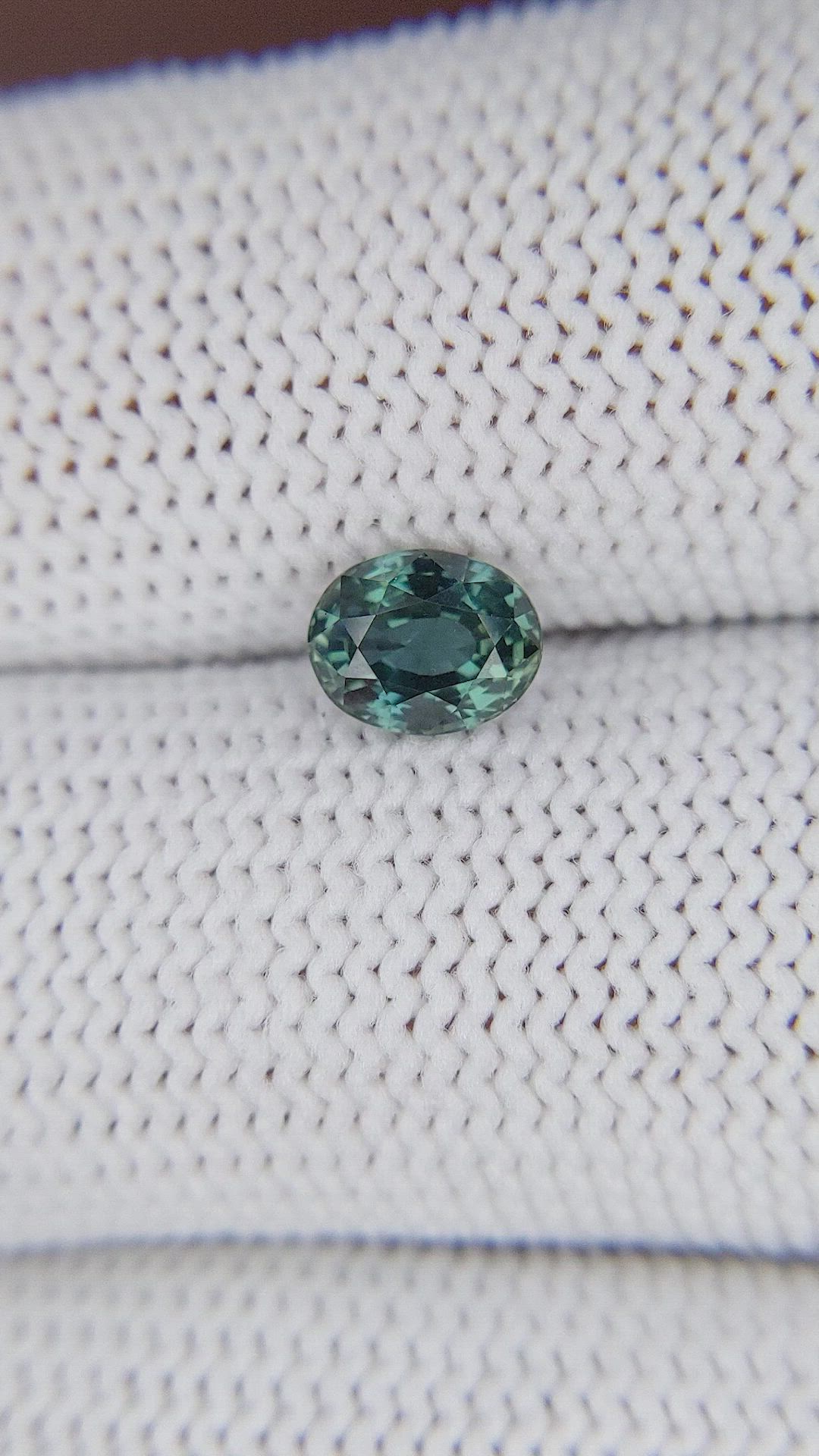 1.03 Ct. Bluish Green Sapphire from Tanzania Size Video