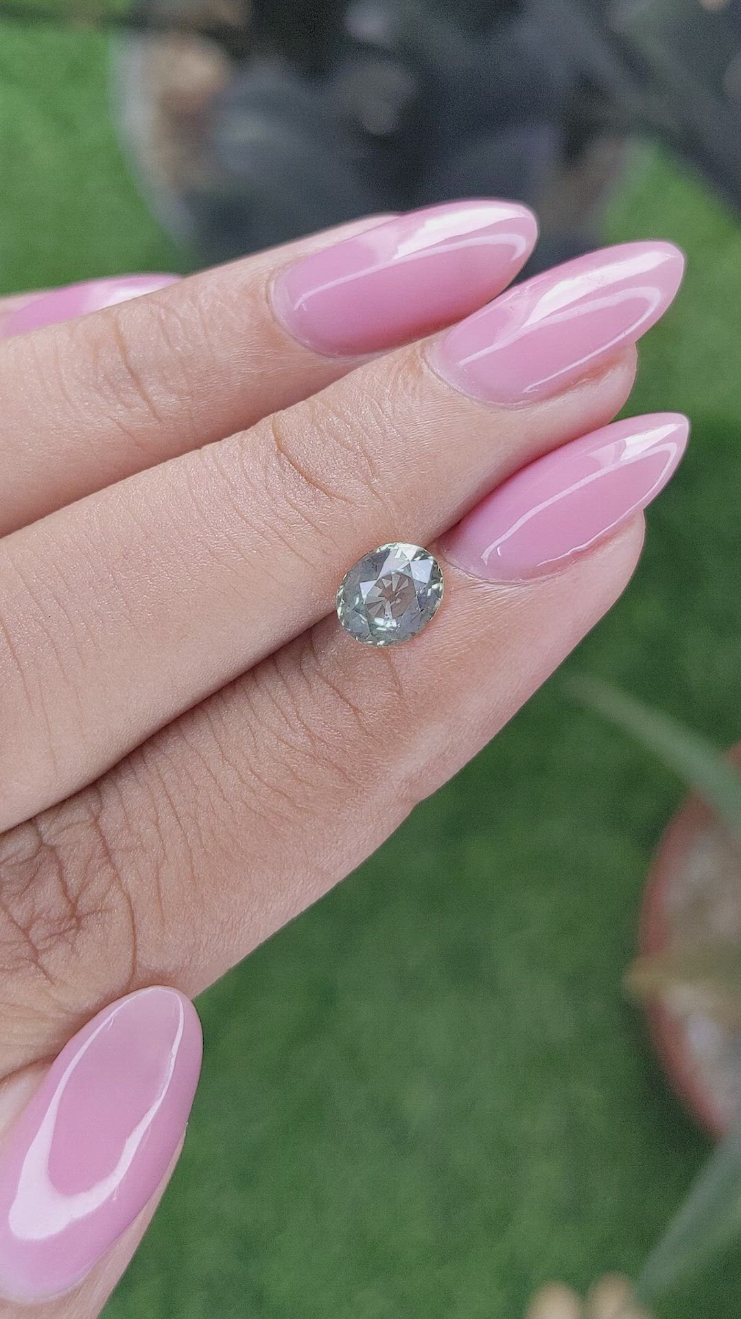 1.10 Ct. Bluish Green Sapphire from Tanzania Size Video