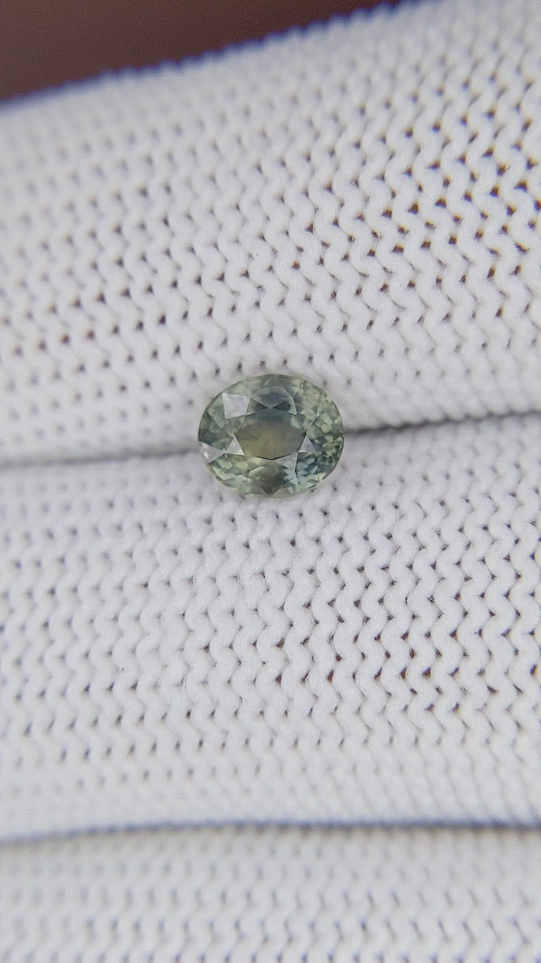 1.05 Ct. Yellowish Green Sapphire from Tanzania Size Video