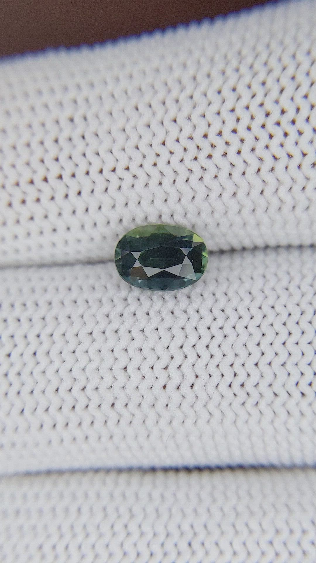 1.24 Ct. Bluish Green Sapphire from Tanzania Size Video