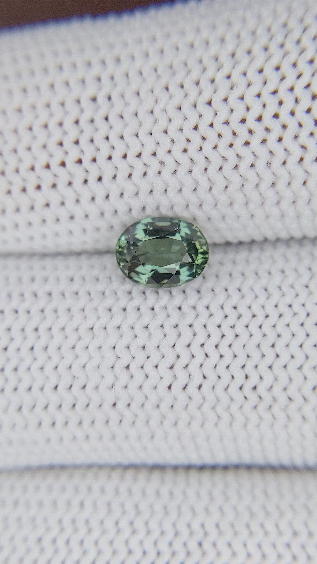 1.05 Ct. Bluish Green Sapphire from Tanzania Size Video
