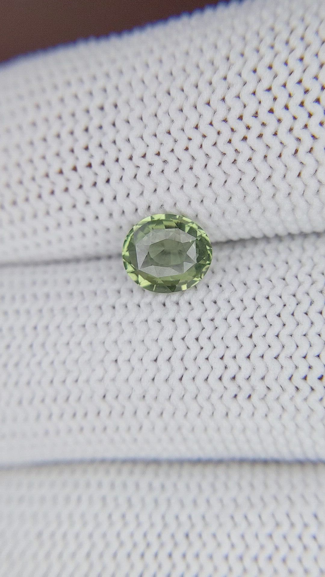 1.10 Ct. Yellowish Green Sapphire from Tanzania Size Video