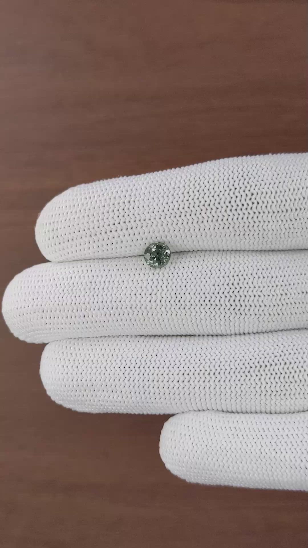 1.04 Ct. Bluish Green Sapphire from Tanzania Size Video