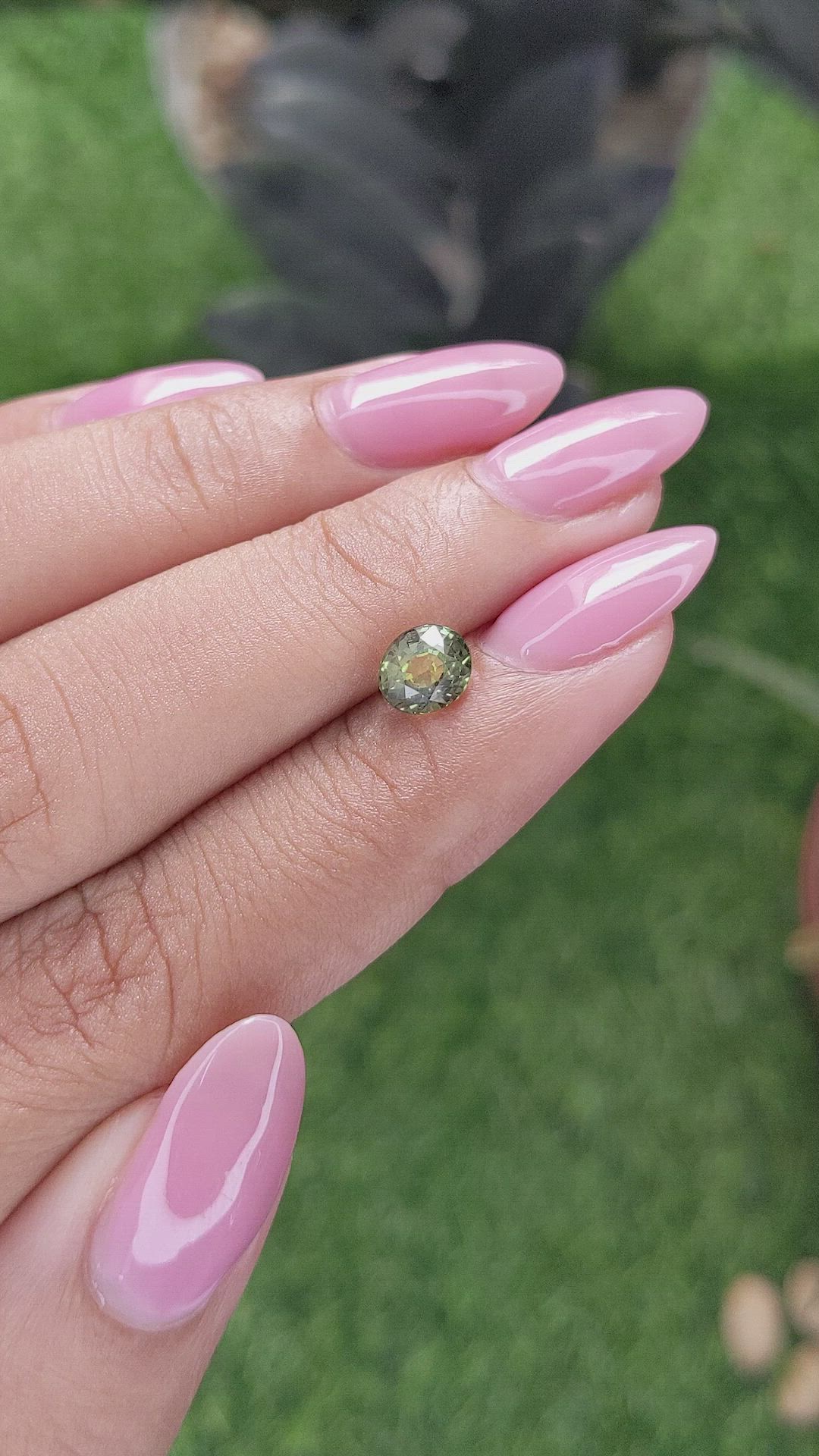 1.08 Ct. Yellowish Green Sapphire from Tanzania Size Video