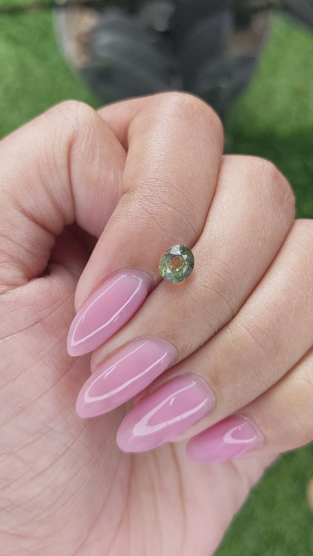 1.08 Ct. Yellowish Green Sapphire from Tanzania Size Video