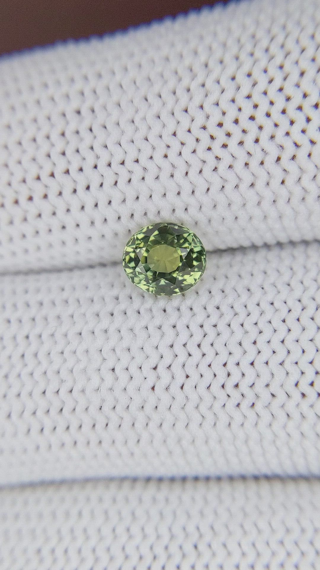 1.08 Ct. Yellowish Green Sapphire from Tanzania Size Video
